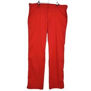 Nike Golf Pants Mens 38x31 Red Dri-FIT Stretch Flat Front Performance 472532-619